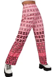 shein-spodnie-damskie-rozowe-proste-wzor-l-xl-vue