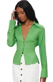 shein-zielona-koszula-gladka-z-lnem-casual-36-vcm