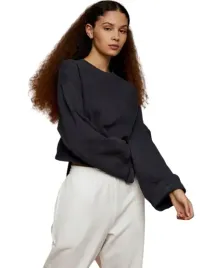 topshop-szara-bluza-damska-wiazana-casual-l-van