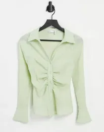 damska-zielona-koszula-marszczona-casual-38-rni
