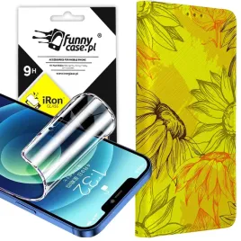 etui-do-xiaomi-redmi-note-14-5g-book-z-klapka-folia-hydrozelowa-kwiaty-wz