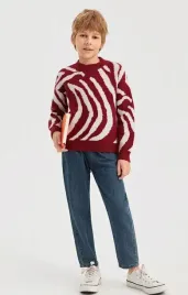 shein-dzieciecy-wzorzysty-sweter-czerwony-134-vuo