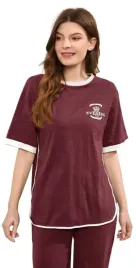 shein-bordowy-t-shirt-od-pizamy-wzor-l-xl-vbo