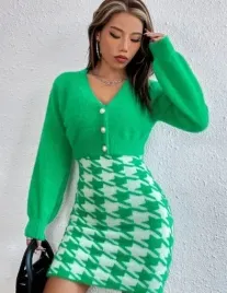 shein-damski-sweter-zielony-krotki-40-42-vbk