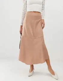 bezowa-spodnica-asymetryczna-satynowa-casual-m-var