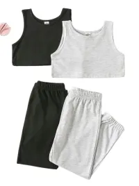 shein-dwa-komplety-dzieciece-szaro-czarne-100-vce