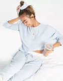 bluza-damska-niebieska-gladka-basic-casual-32-vav-marka-inna