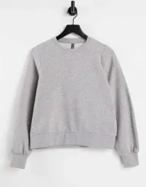 pieces-bluza-damska-szara-zdobienia-klasyk-xs-rsk