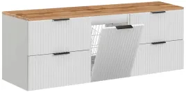 biala-szafka-pod-umywalke-160-cm-z-koszem-na-pranie-ryflowana-blat-wotan
