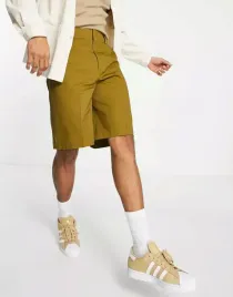 spodenki-meskie-zielone-casual-gladkie-w36-1xnx