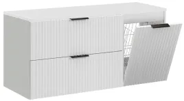 biala-szafka-pod-umywalke-120-cm-kosz-na-pranie-ryflowana-blat-bialy