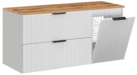 biala-szafka-pod-umywalke-120-cm-z-koszem-na-pranie-ryflowana-blat-wotan