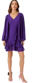 shein-sukienka-damska-fioletowa-falbana-36-vbj