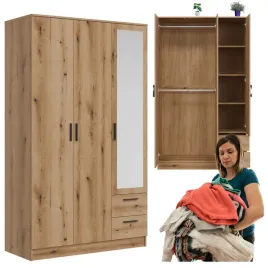 szafa-trzydrzwiowa-z-szufladami-i-lustrem-120-cm-dab-evoke-montana-mt03