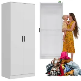 szafa-dwudrzwiowa-z-drazkami-na-ubrania-waska-80-cm-bialy-mat-montana-mt01