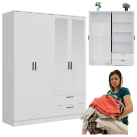 szafa-czterodrzwiowa-z-szufladami-i-lustrem-160-cm-biala-montana-mt04