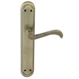 komplet-klamek-domino-casablanka-braz-grafiatto-bez-otworu-proste-uchwyty