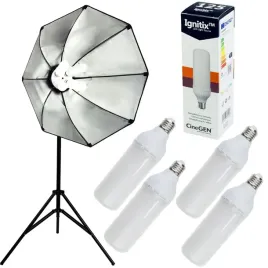 lampa-studyjna-4x-zarowka-led-fotograficzna-125w-softbox-oktagonalny-60-cm