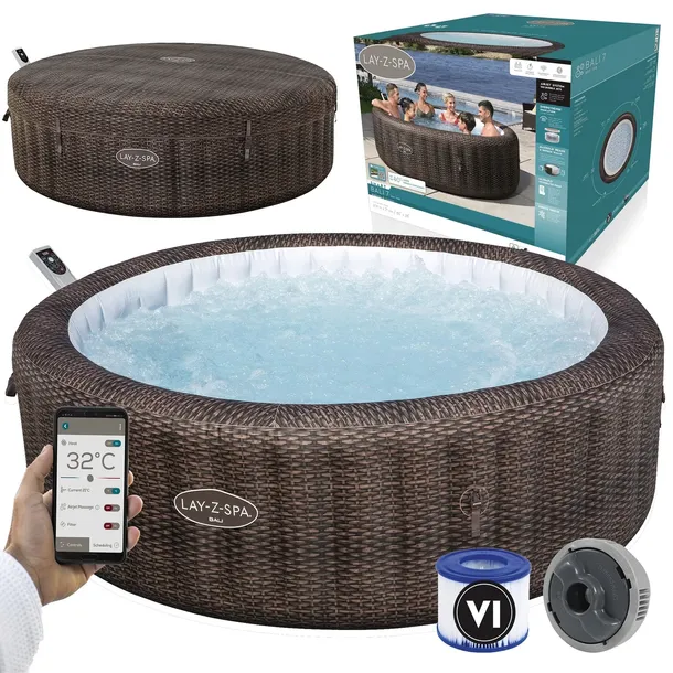 DMUCHANE SPA HYDROMASAŻ BALI 7 os.216x71cm WIFI - BESTWAY 6001P - 2026