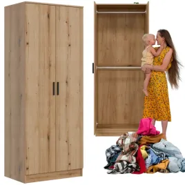 szafa-dwudrzwiowa-z-drazkami-na-ubrania-waska-80-cm-dab-evoke-montana-mt01