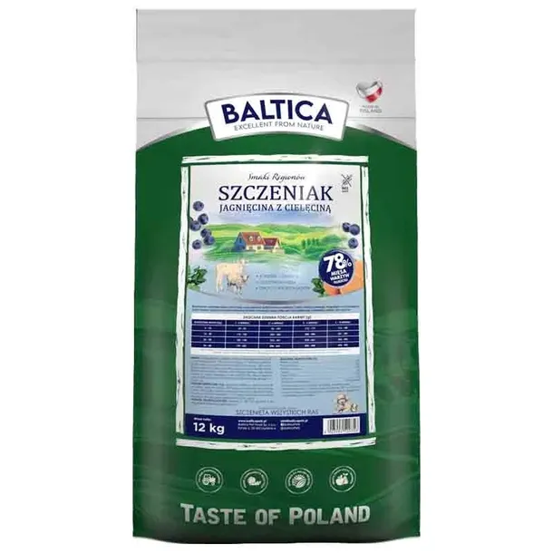 BALTICA PUPPY JAGNIĘCINA Z CIELĘCINĄ DLA SZCZENIĄT WSZYSTKIE RASY 12kg