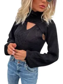 shein-sweter-damski-czarny-dwuczesciowy-40-42-vum