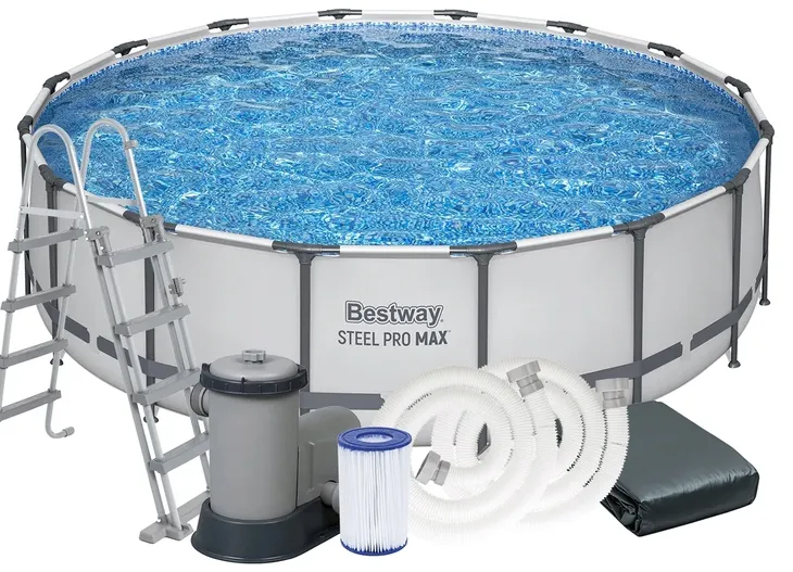11w1 FULL ZESTAW POMPA BASEN STELAŻOWY 488x122 cm BESTWAY 5612Z model 2026