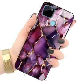 etui-do-realme-c21y-glass-szklane-eleganckie-etui-classy-colorfull-marble