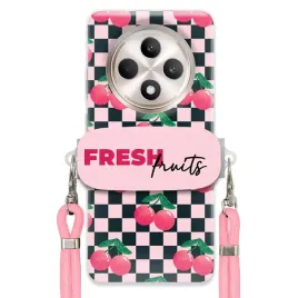 etui-do-oppo-reno-12-fs-smycz-crossbody-uchwyt-szachownica-fresh-fruits