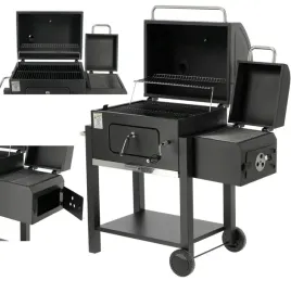 grill-weglowy-ogrodowy-regulowany-ruszt-deluxe-pokrywa-lund-z-wedzarnia
