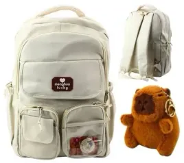 plecak-szkolny-miejski-kapibar-przypinka-brelok-kremowy-25l-42cm