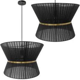 lampa-sufitowa-wiszaca-czarna-zlota-tiulowa-geometryczna-tiul-toolight