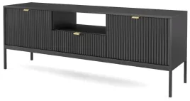 szafka-rtv-1-roma-lamele-czarny-mat