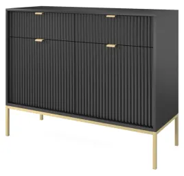 komoda-2-roma-lamele-czarny-mat