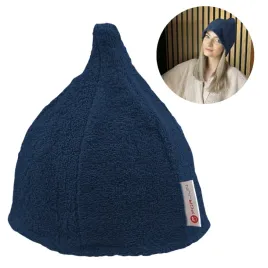 czapka-do-sauny-frotte-kapelusz-ochronna-porjun-lingua-granatowa-unisex