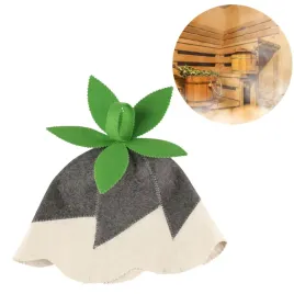 czapka-do-sauny-filcowa-kapelusz-ochronna-4living-szara-z-lisciem-unisex