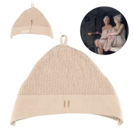 czapka-do-sauny-bawelna-kapelusz-ochronna-rento-kenno-bezowa-unisex