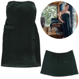kilt-do-sauny-recznik-damski-spa-basen-ciemnozielony-rento-kenno-85x145cm