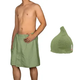 zestaw-do-sauny-kilt-pareo-recznik-meski-copertina-czapka-lingua-zielony