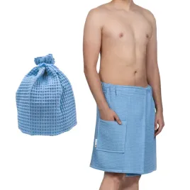 zestaw-do-sauny-kilt-pareo-meski-biscotto-czapka-capello-niebieski