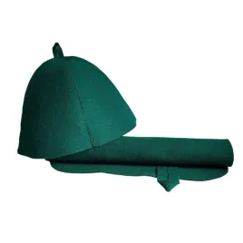zestaw-do-sauny-czapka-kapelusz-mata-dywanik-filcowy-zielony