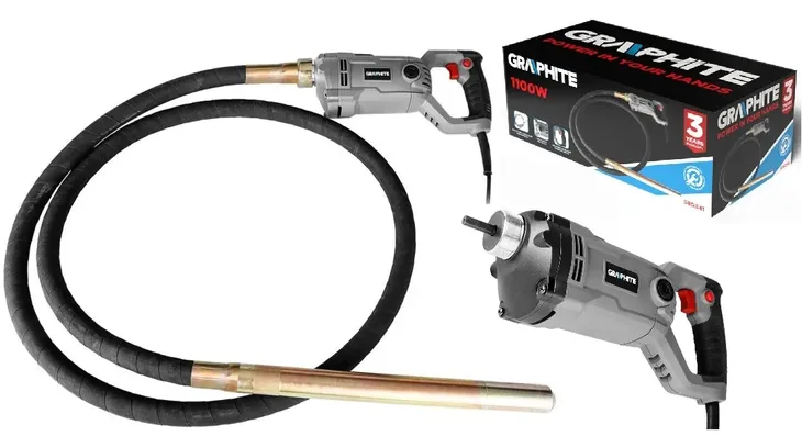Wibrator do Betonu Zagęszczarka Buława Wibracyjna 1100W + Wąż 3m GRAPHITE