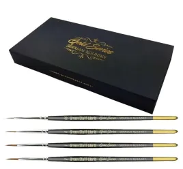 green-stuff-premium-brush-set-gold-series-4-szt