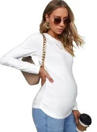 shein-bluzka-damska-biala-ciazowa-gladka-36-1v1b