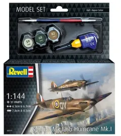 revell-63771-model-set-spitfire-mk-ia-and-hurricane-mk-i-1-144