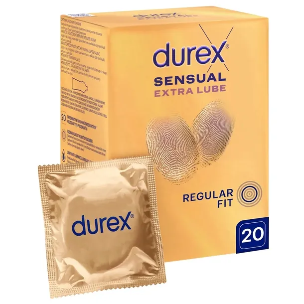 Prezerwatywy DUREX SENSUAL EXTRA LUBRICATED z dodatkowym lubrykantem 20 szt