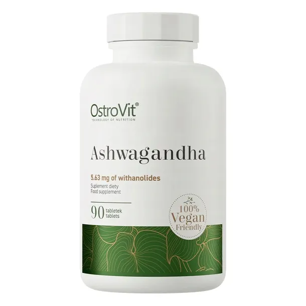 OSTROVIT ASHWAGANDHA PAMIĘĆ KONCENTRACJA VEGE Żeń-Szeń Indyjski STRES 90 T