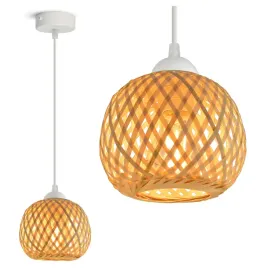 lampa-sufitowa-wiszaca-bambusowa-pleciona-boho-naturalna-583-ez1-led-biala