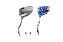 lusterka-motocyklowe-chopper-krotkie-m10-m8-chrom-kosciotrup-metal