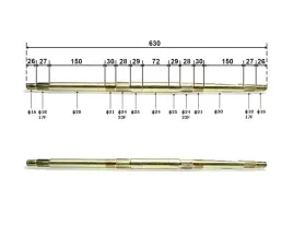 tylnia-os-stalowa-do-atv-125cc-zlota-wysoka-wytrzymalosc